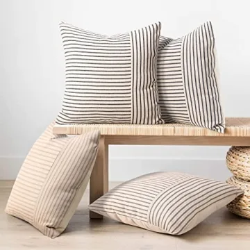 Adabana Farmhouse Throw Pillow Covers Set of 2