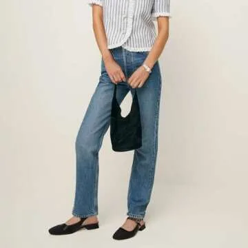 Dsevht Black Slingback Flats for Women Closed Square Toe Mary Jane Ballet Flats Casual Fashion Dress Shoes for Women