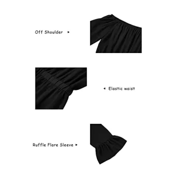 Chic BIUBIU Ruffle Off Shoulder Chiffon Romper Shorts