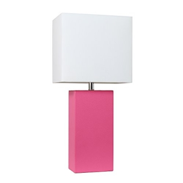 Elegant Pink Leather Table Lamp for Modern Decor
