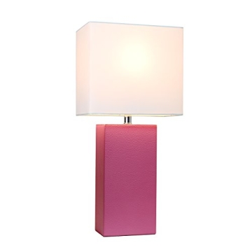 Elegant Pink Leather Table Lamp for Modern Decor