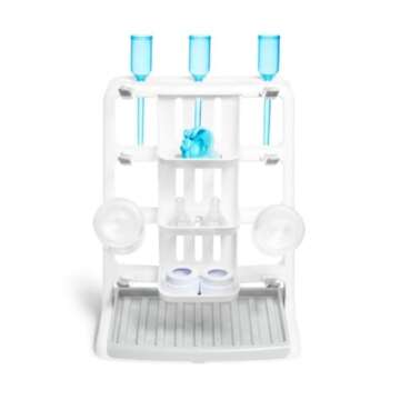Munchkin® Tidy Dry™ Space Saving Vertical Bottle Drying Rack for Baby Bottles and Accessories, Wh...