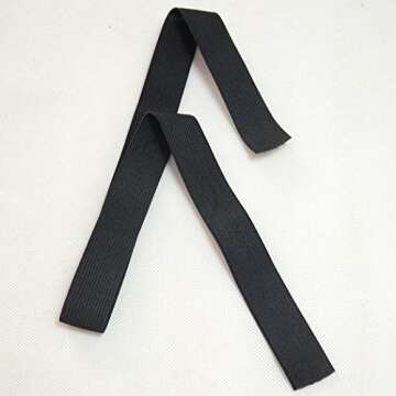 Luwigs Black Elastic Bands Wig Accessories for Making Wigs/Lace Frontal/Lace Closure 2.5cm Width 6pc...