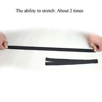 Luwigs Black Elastic Bands Wig Accessories for Making Wigs/Lace Frontal/Lace Closure 2.5cm Width 6pcs (Elastic Band, 6pcs)