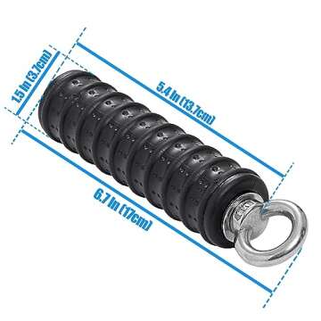 Ergonomic Tricep Rope Pull Down Attachment, Upgraded Long Triceps Rope Cable Attachments for Gym, LA...