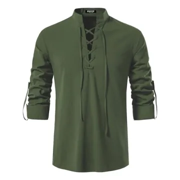 Renaissance Pirate Viking Shirt – Army Green