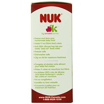 NUK Homemade Baby Food Flexible Freezer Tray and Lid Set