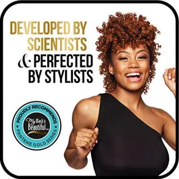 Pantene Gold Series Argan Oil from ProV for Natural and Curly Textured Hair, Sulfate Free Shampoo, 8.5 Fl Oz