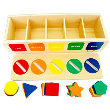 Dailyfunn Montessori Color & Shape Sorting Toys for Toddlers