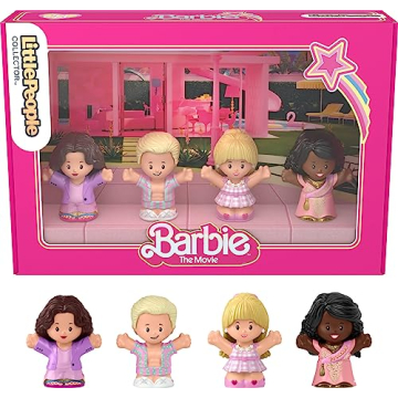 Little People Collector Barbie The Movie Special Edition Set for Adults & Fans, 4 Figures in Display...