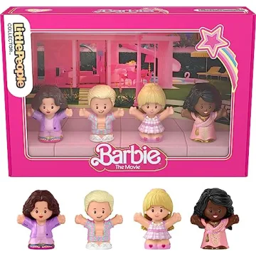 Little People Collector Barbie The Movie Special Edition Set for Adults & Fans, 4 Figures in Display...