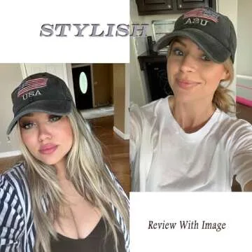 Washed American Flag Baseball Cap Retro Adjustable Sun Dad Gift Hats for Men Women Fashion Trucker Cap Unisex Black