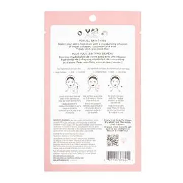 Pacifica Sheet Face Mask - Vegan Collagen Hydrate & Plump with Cucumber & Aloe – Moisturizing Mask for Dry & Aging Skin - Clean Beauty Vegan & Cruelty-Free Dermatologist Tested