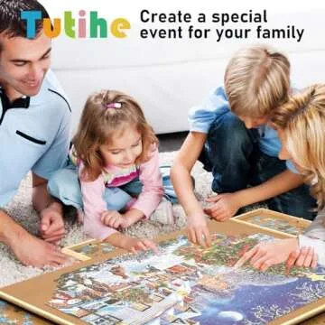 1500 Piece Rotating Puzzle Board with Drawers and Cover,28"x37"Portable Wooden Jigsaw Puzzle Table for Adults Portable,Lazy Susan Spinning Puzzle Boards Birthday Gift for mom