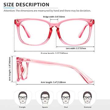 Blue Light Blocking Glasses - Computer Glasses Anti Eye Strain Headache