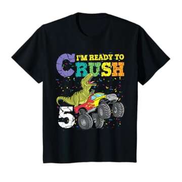 5 Years Old 5th Birthday Dinosaur Trex Shirt boy girl gifts T-Shirt