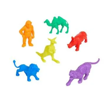 Excellerations Math Manipulatives Set of 120 Jungle Animal Counters 1.5 inches -2 inches, STEM Educational Toy for Mathematics, Preschool
