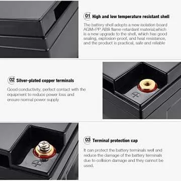Miady 12V 36Ah Lithium Phosphate Battery, 2000+ Cycles LiFePO4 Replacement Batteries for Solar Power, RV, EV and Marine Applications