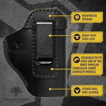 Relentless Tactical IWB Leather Holster for Glock & S&W