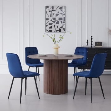 Lecafur 47 Inch Round Modern Kitchen Dining Table