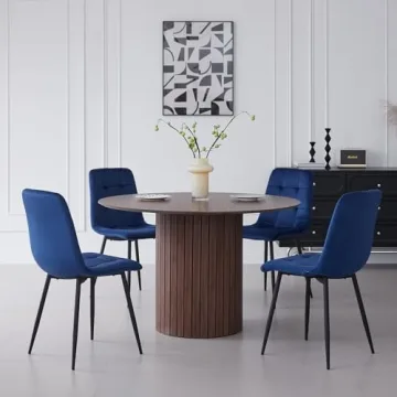 Lecafur 47 Inch Round Modern Kitchen Dining Table