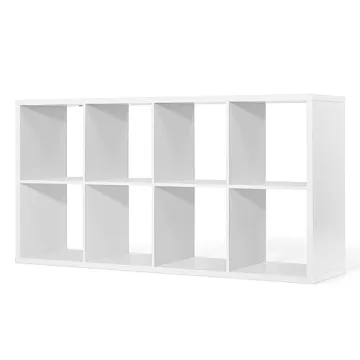 CAPHAUS Sturdy Room 13-Inch Cube Storage Organizer Shelf, Extra Thick Edge, 8-Cube