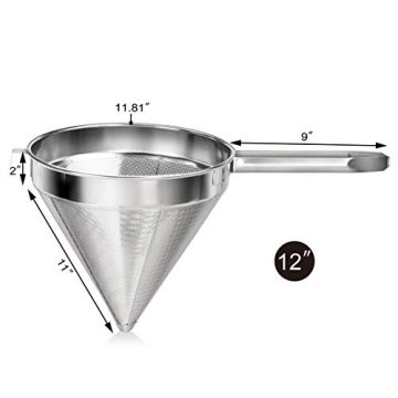 Durable Stainless Steel China Cap Strainer for Chefs