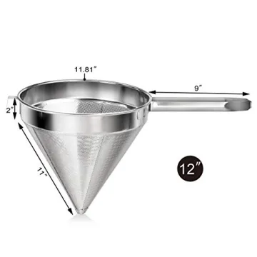 Durable Stainless Steel China Cap Strainer for Chefs