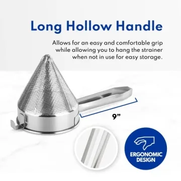 Durable Stainless Steel China Cap Strainer for Chefs