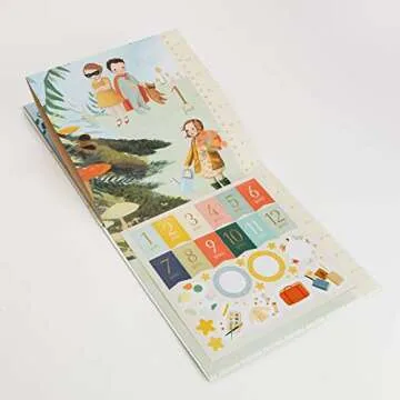 Vintage Growth Chart with Stickers for Height Tracking