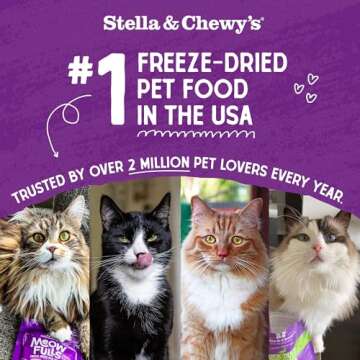 Stella & Chewy's Freeze-Dried Raw Cat Dinner Morsels – Grain Free, Protein Rich Cat & Kitten Food ...
