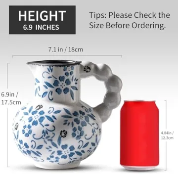 Charming Blue and White Vintage Ceramic Vase for Decor