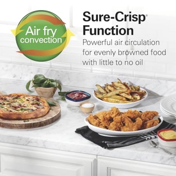 Hamilton Beach Air Fryer Oven, Fits 9” Pizza, 4 Slice Capacity
