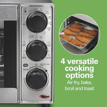 Hamilton Beach Air Fryer Oven, Fits 9” Pizza, 4 Slice Capacity