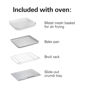 Hamilton Beach Air Fryer Oven, Fits 9” Pizza, 4 Slice Capacity