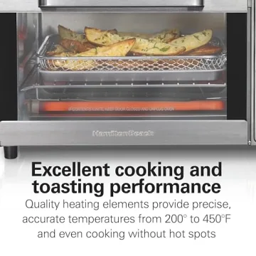 Hamilton Beach Air Fryer Oven, Fits 9” Pizza, 4 Slice Capacity