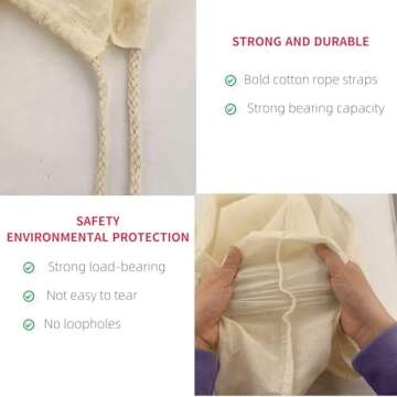 Extra Large(26"x22") Brew Bags for Home Brewing Wine, 100% Cotton Fine Mesh Cheesecloth Bags, Reusable Thickened Strainer with Draw String, Tea Juice Bag, Filter Impurities(X-Large, 2 Pack)