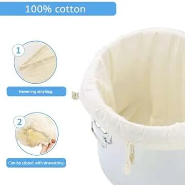 Extra Large(26"x22") Brew Bags for Home Brewing Wine, 100% Cotton Fine Mesh Cheesecloth Bags, Reusable Thickened Strainer with Draw String, Tea Juice Bag, Filter Impurities(X-Large, 2 Pack)