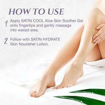 SATIN SMOOTH Satin Cool Aloe Vera Skin Soother Gel, 4 fl oz, 2-Pack