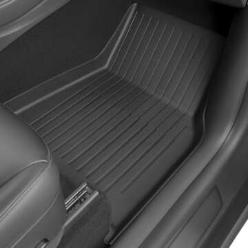 SUPER LINER 2024 2025 Tesla Model 3 Highland Floor Mats 6-Piece Set | Extra-Thick TPE All-Weather Fl...
