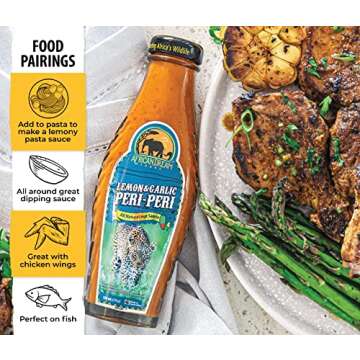 Lemon & Garlic Peri-Peri Hot Sauce by African Dream Foods | All-Natural Sweet and Spicy Piri-Piri Sa...