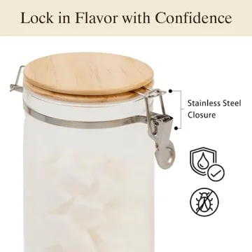 EQEY Glass Coffee Canister Set for Stylish Storage