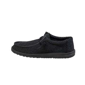 Hey Dude Men's Wally Sox Micro Total Black Size 13 | Men’s Shoes | Men's Lace Up Loafers | Comfort...