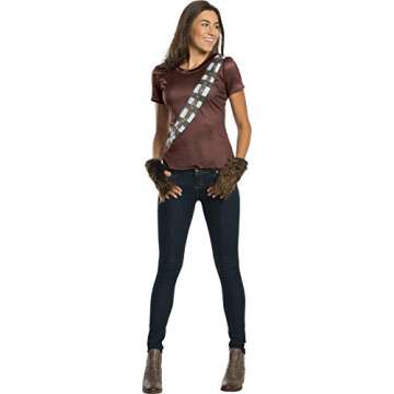 Chewbacca Rhinestone Costume T-shirt for Star Wars Fans
