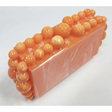 URAWOW Acrylic Evening Handbag Beads Bag for Women Graceful Shoulder Bag Satchel Marble Clutch Purses for Wedding Party 2023