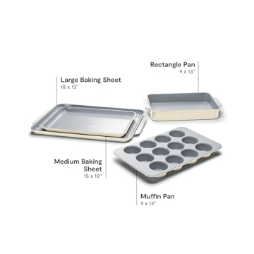 Caraway Nonstick Ceramic Bakeware Set for Beautiful Baking