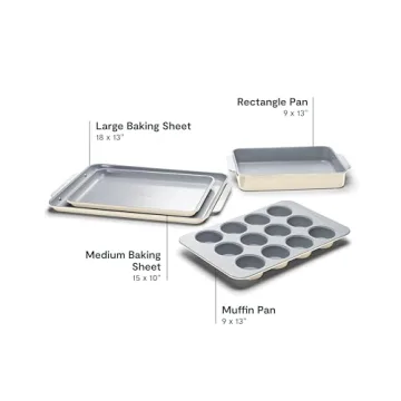 Caraway Nonstick Ceramic Bakeware Set for Beautiful Baking