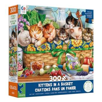 Ceaco - Kittens in a Basket - 300 Piece Jigsaw Puzzle