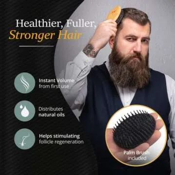 Belula Boar Bristle Brush Set for Men - Natural Grooming Essentials