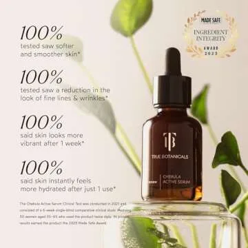 True Botanicals Chebula Active Serum | Optimizes Skins Collagen Levels | Anti-Aging Serum | Treats Fine Lines & Wrinkles | All Skin Types | Dermatologist Tested, All Natural, Vegan | 1 fl oz | 30 ml